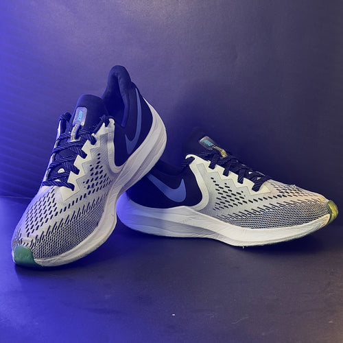 Nike Air Zoom Winflo 6 Sports Running Shoes – Black, White & Sapphire Blue