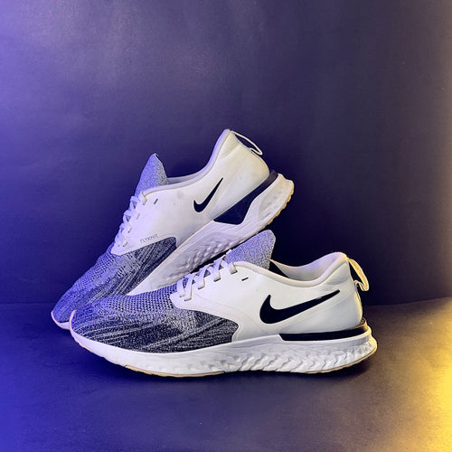 Nike Odyssey React Flyknit 2 Running Shoes – White, Black & Grey/Blue